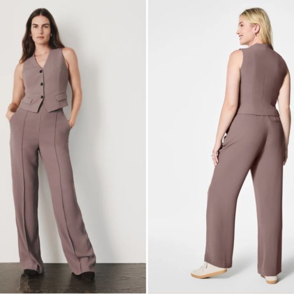 SPANX Women's Taupe Jumpsuit 1X easy crepe | matching set